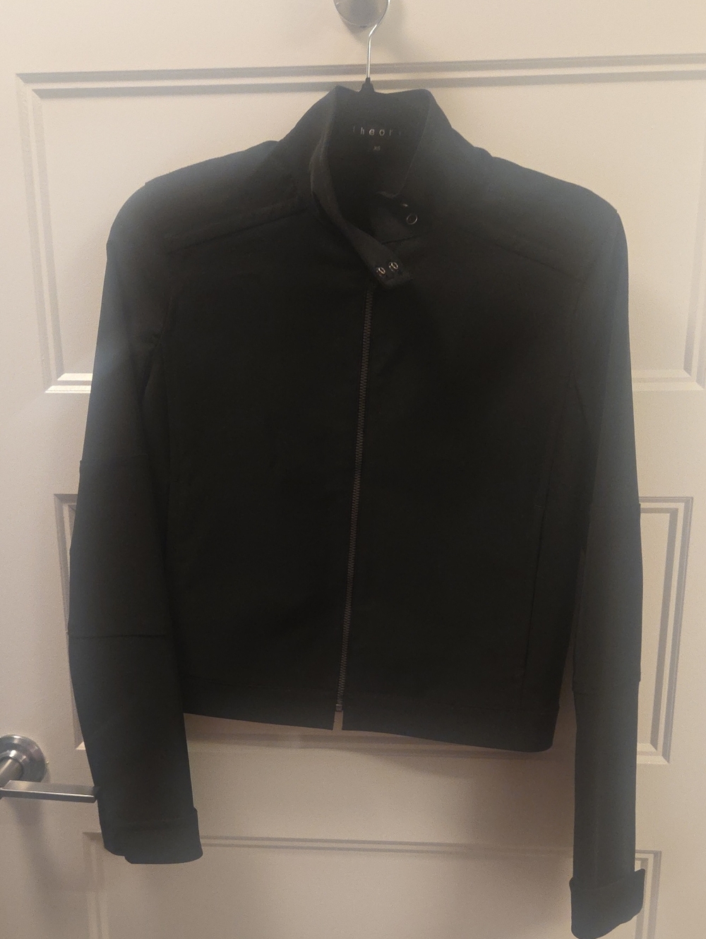 Theory Black Women's Zip-Front Blazer Jacket